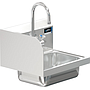 COMAL 14 x 10 x 5 HANDSINK WITH WALL FAUCET END SPLASH LEFT
